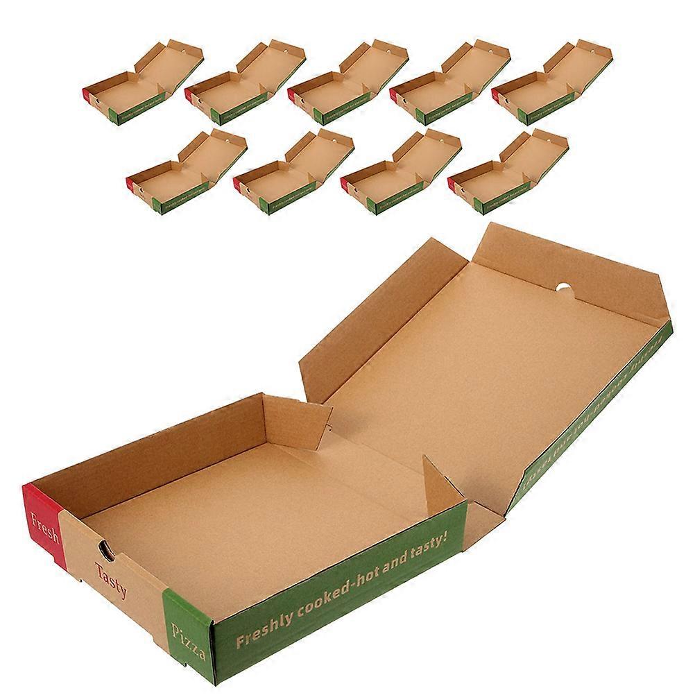 Assorted Color Pizza Boxes Durable Paper for Storage Use 10Pcs Pizza Paper