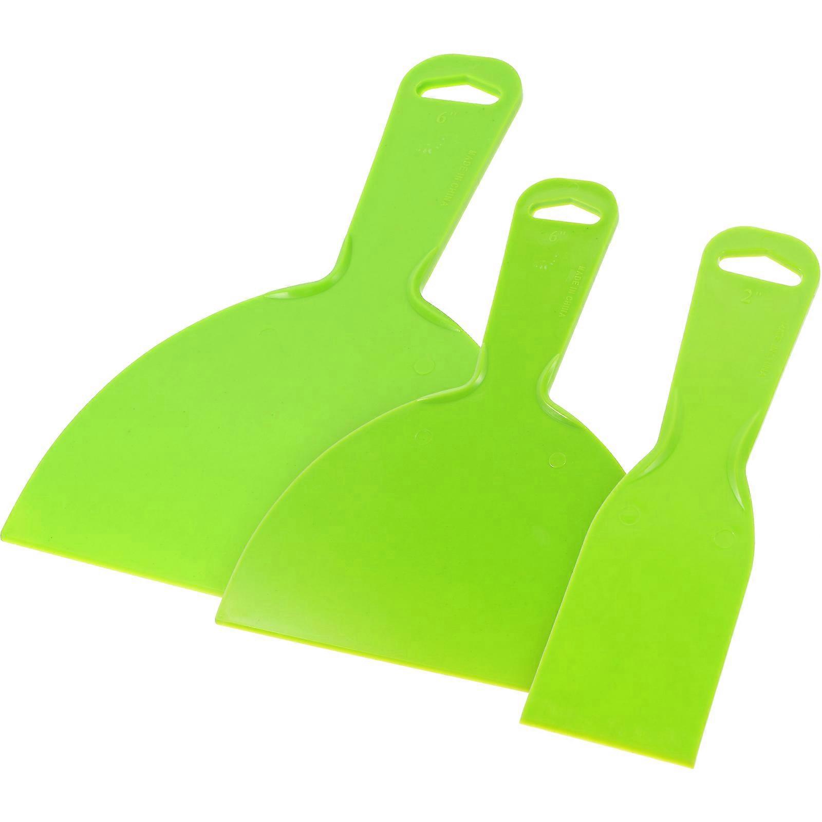 Wear-Resistant Printer Nozzle Cleaning Tool Multifunctional Hot Bed Scrapper Ergonomic Design 3D Printing Accessory Light Green 3Pack