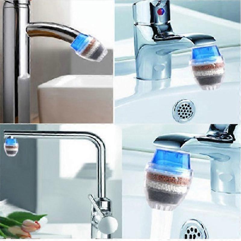 Faucet Water Filter With Activated Carbon, All Metal Construction Faucet Filter for Easy Installation & Wide Application in Kitchen Bathroom Sink