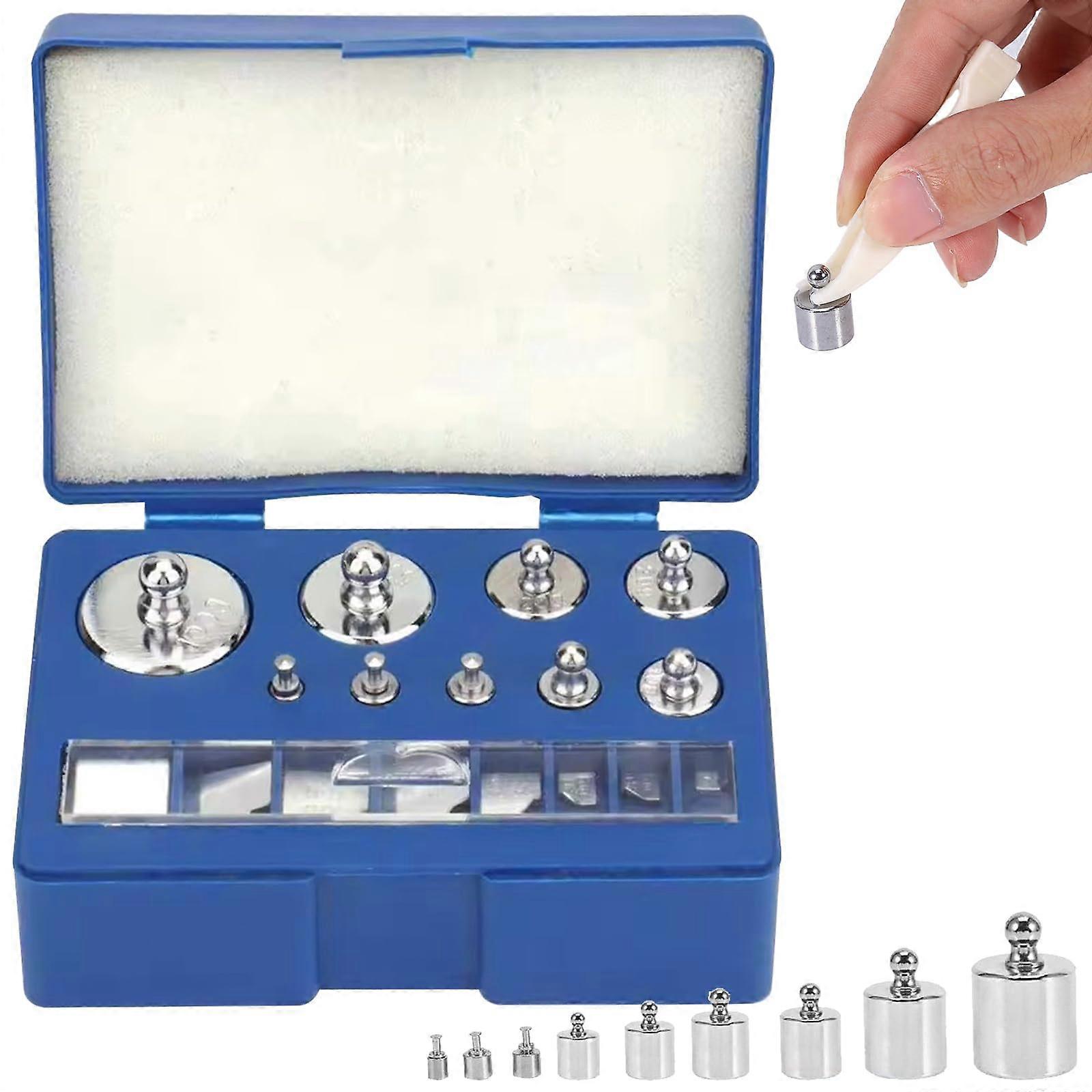 Calibration Weights Set - 17 Pieces Stainless Steel Precision Calibration Weights for Digital Jewellery Scales 1g to 20g