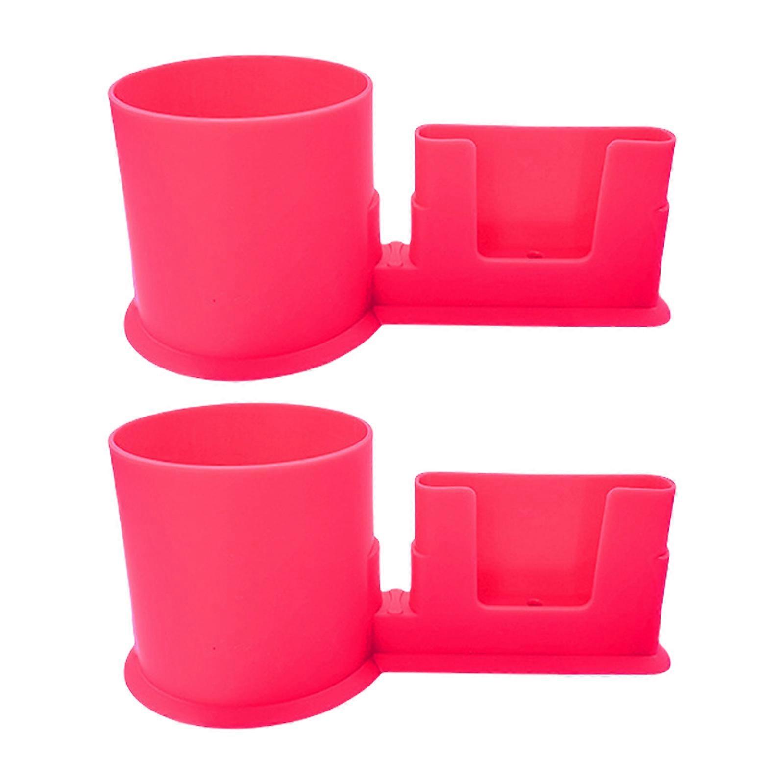 2pcs Kayaks Beverages Holder And Smartphone Storage Kayaks Drinking Stand for Convenient Fishing Gear Organization  Deep pink