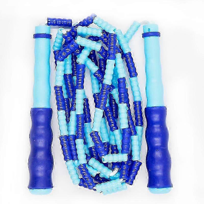 Jump Rope Soft Beaded Adjustable Tangle Free Segmented Fitness Skipping Rope Handle Wireless G