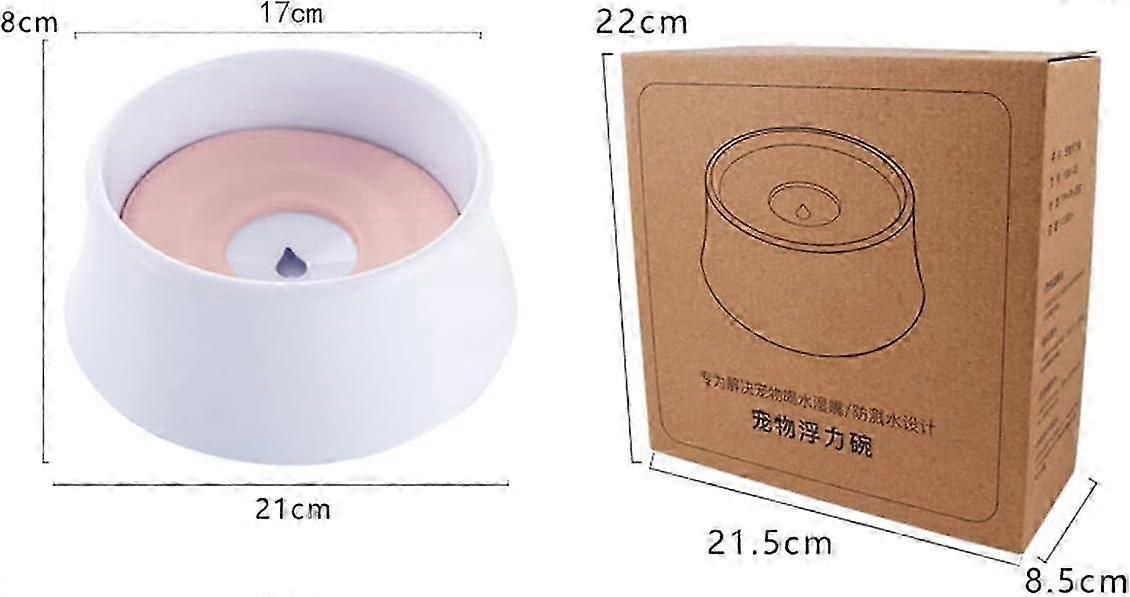 Floating Pet Bowl - Slow Water Dispenser - Anti-Overflow - Large Capacity - Blue