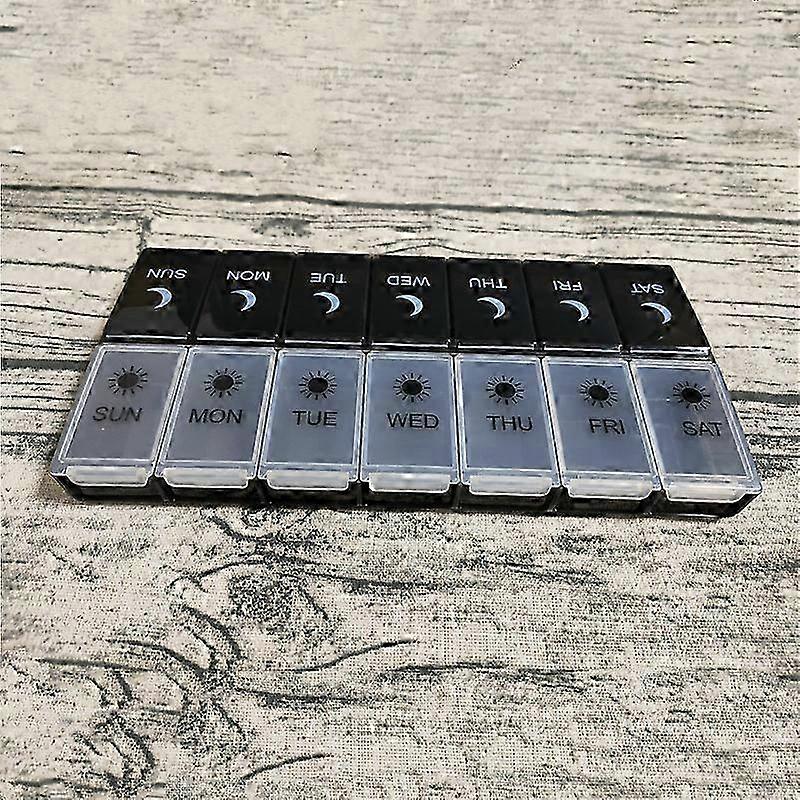 7 Day Pill Organizer for Twice Daily Use, Large Weekly AM PM Medicine Storage, Day Night Pill Case