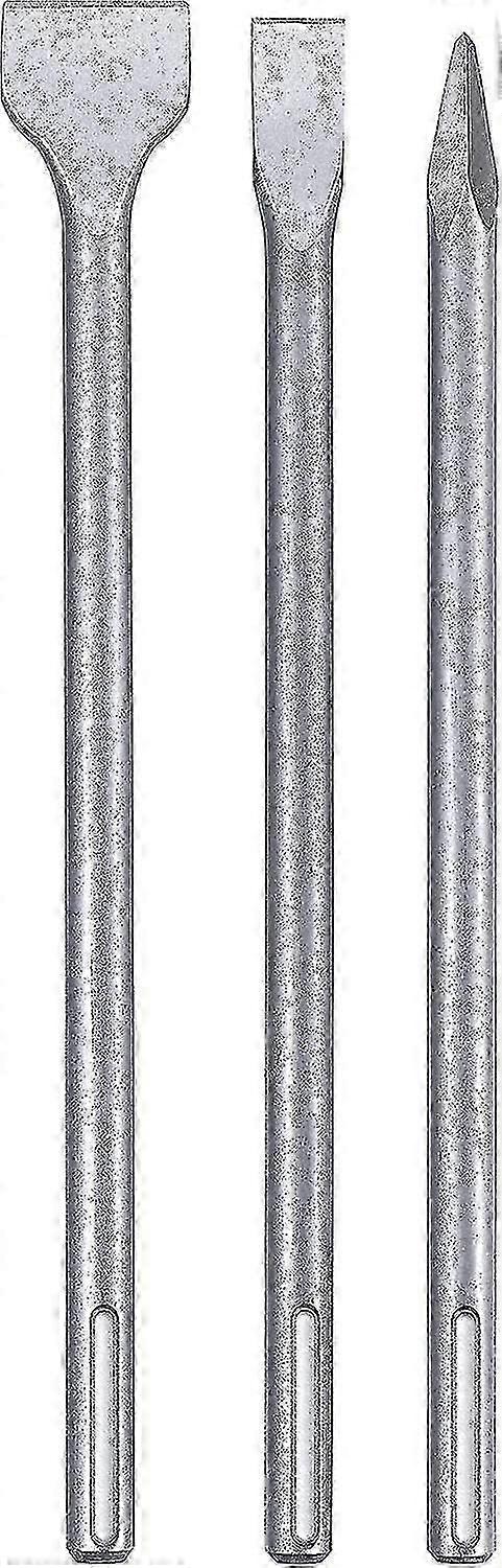 Set Of 3 Chisels For SDS-max Compatible Drills (3 Pieces, With 2 Flat Chisels And 1 Punch)