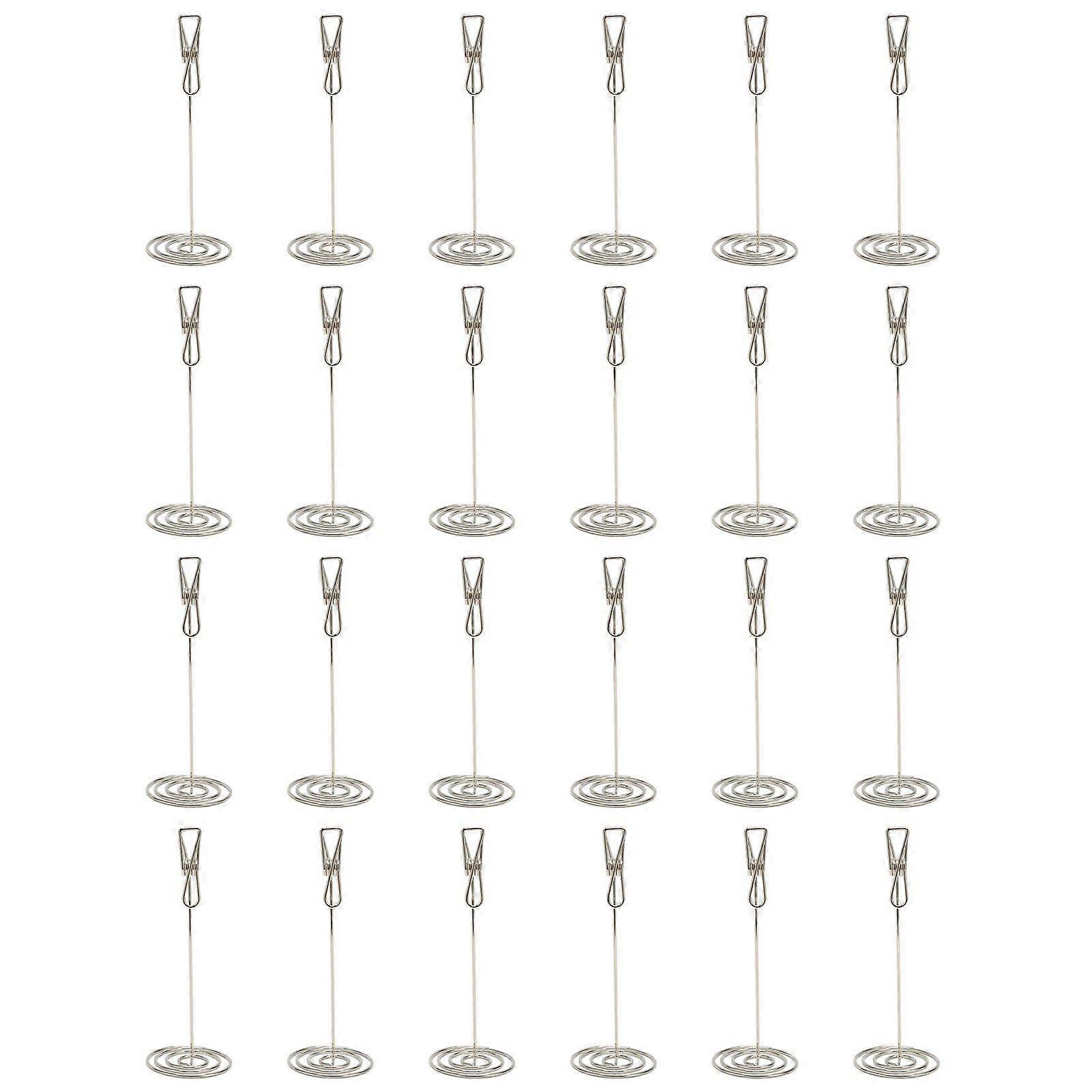 2025 Latest Model  24pcs Table Number Holder Simple Electroplated Silver Fish