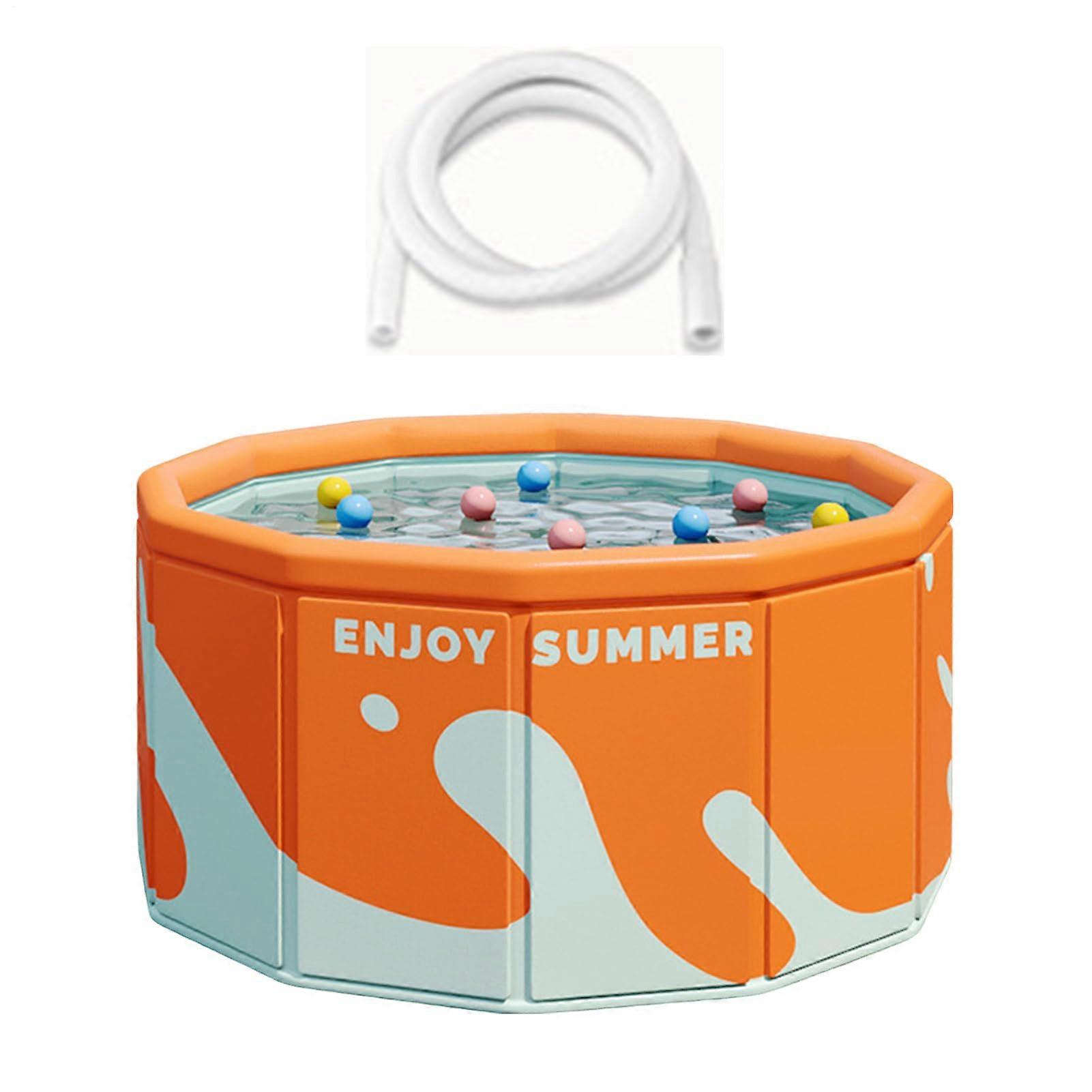 Foldable Dog Pool, Dog Bathtub, Thickened PVC Splash Pool, Outdoor Foldable Kids Pool, Portable NonSlip Dog Splash Pool A 90cm