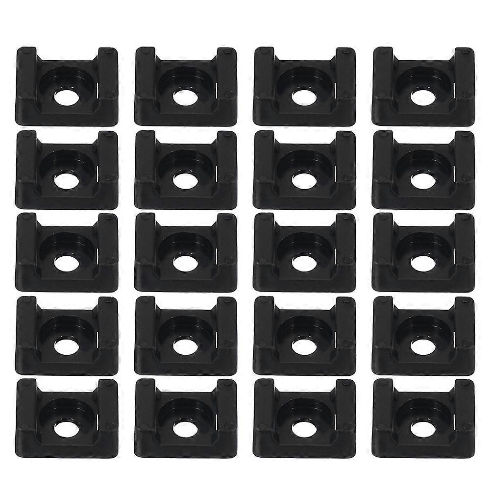 R-Type Nylon Cable Clamp Saddle Type Mount Wire Organizer For Desk Organization Family Members 100Set