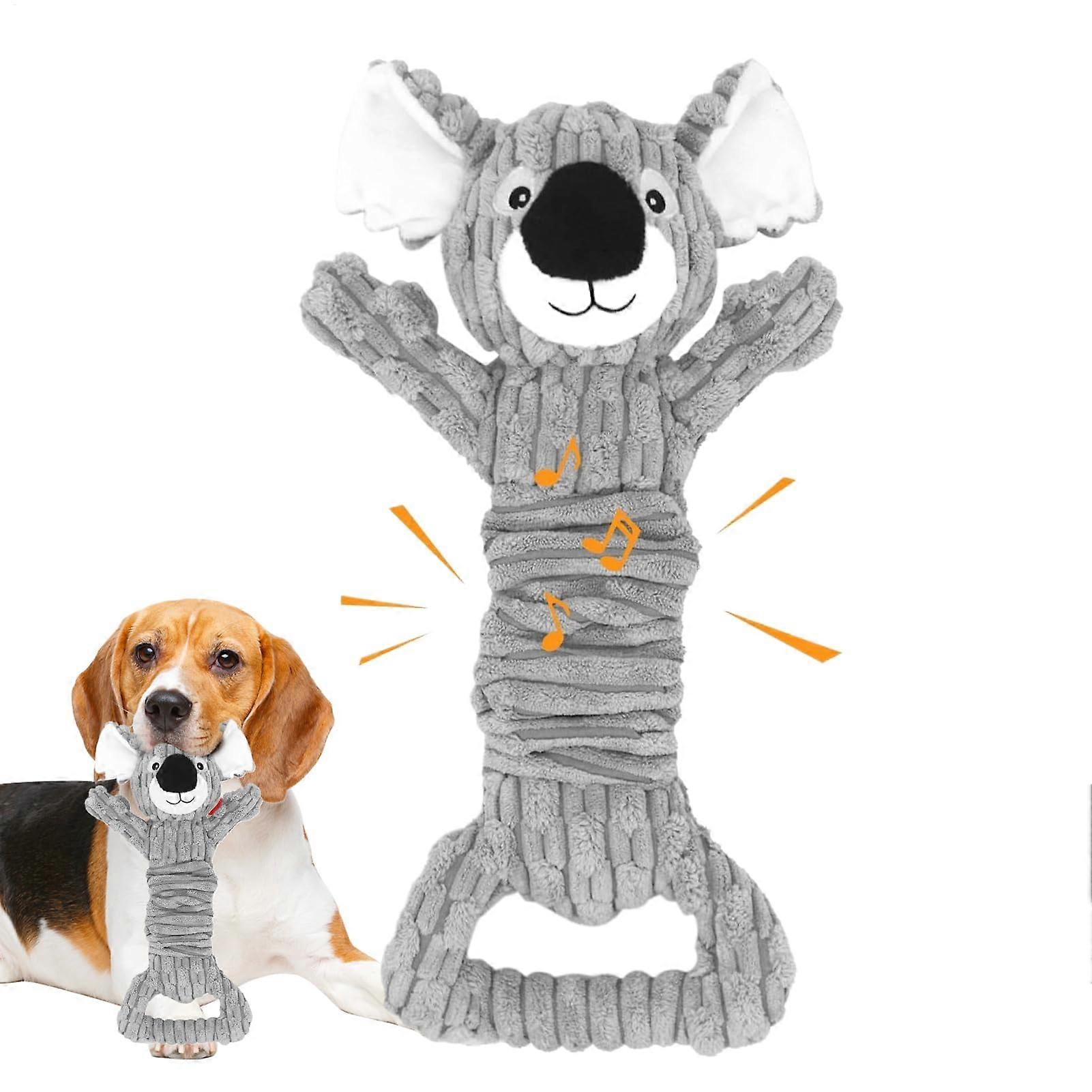 Dog Toy with Squeaker Durable Plush Chew Toy for Strong Chewers Tug Toy Chew Article in Koala Shape for Puppies