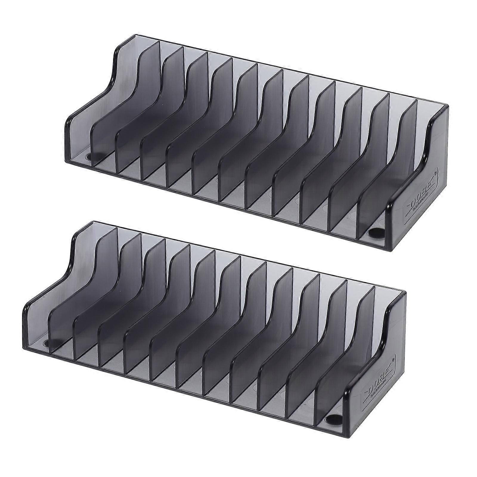 CD Holders for Home Table Vertical Game Cards Holders Multiple Slots Sturdy 2Pcs
