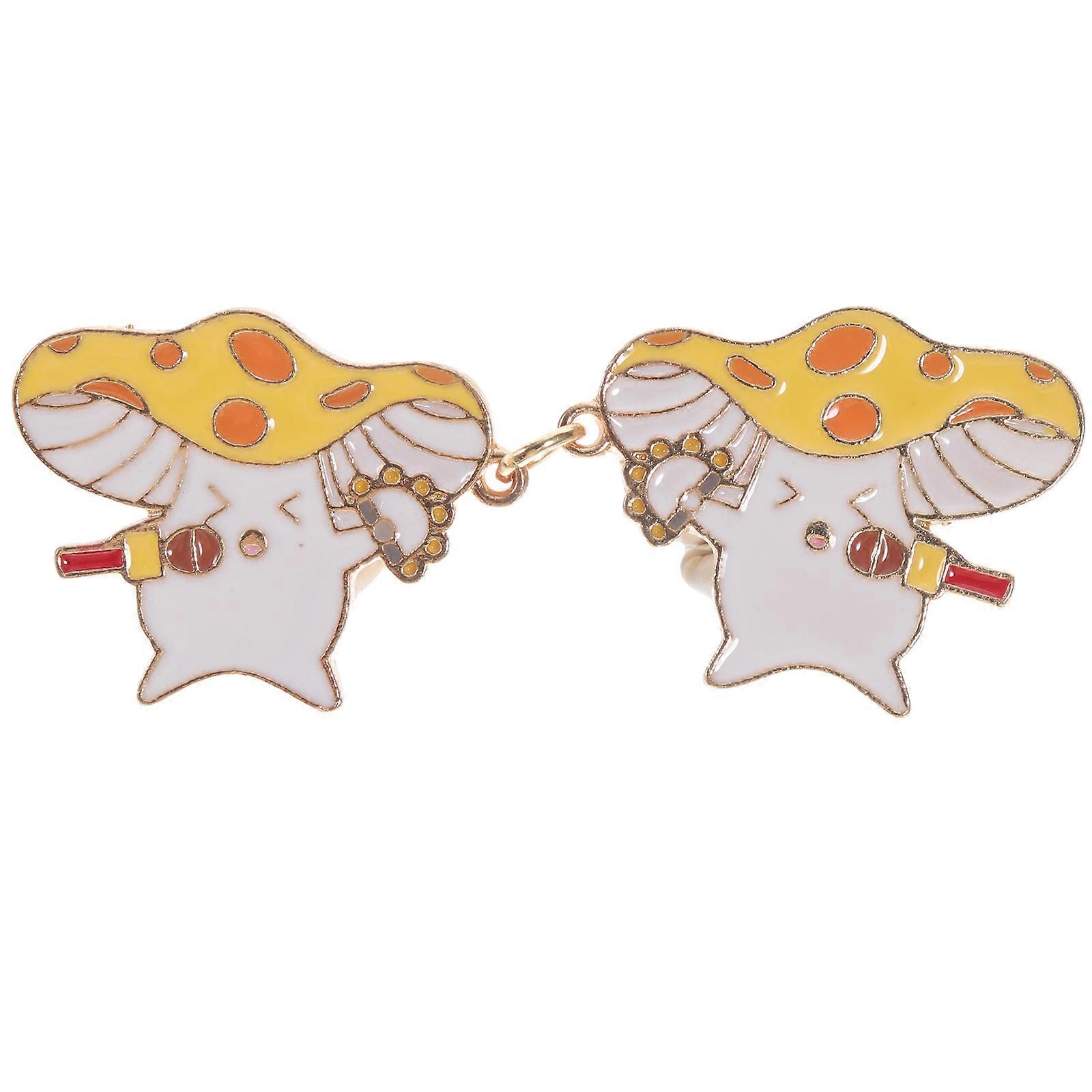 Dress Collar Clips Multi Color 1.4X2.5X6.5CM Mushroom Shape For Party 1Pcs