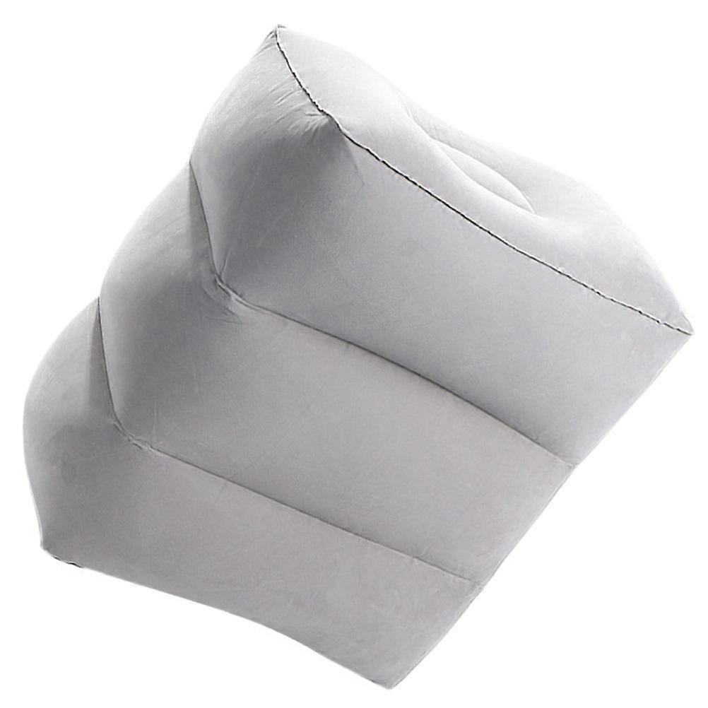 Footrest Pillow Comfortable Foot Rest Wear-Resistant Leg Pillow with Bag Rectangular Shape Inflatable Design Travel Foot Rest 1Set