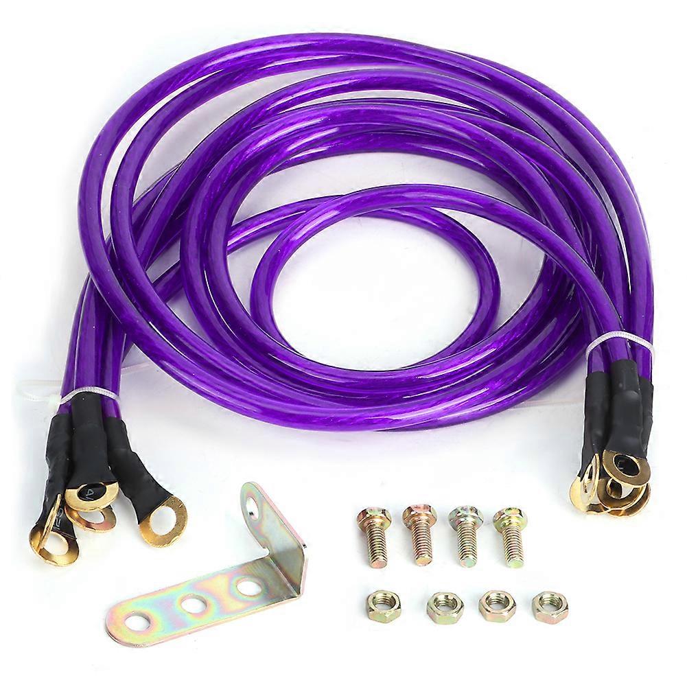 Universal 5-Point Car Grounding Wire Strengthened Ground Cable System Kit Modification