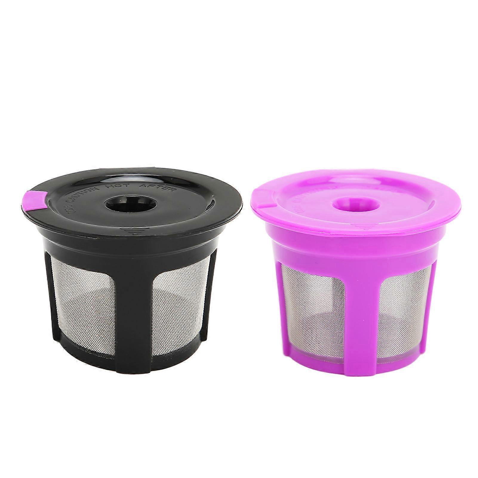 2Pcs Coffee Capsule Reusable Refillable Plastic Coffee Pod Filter for Home Kitchen Shop