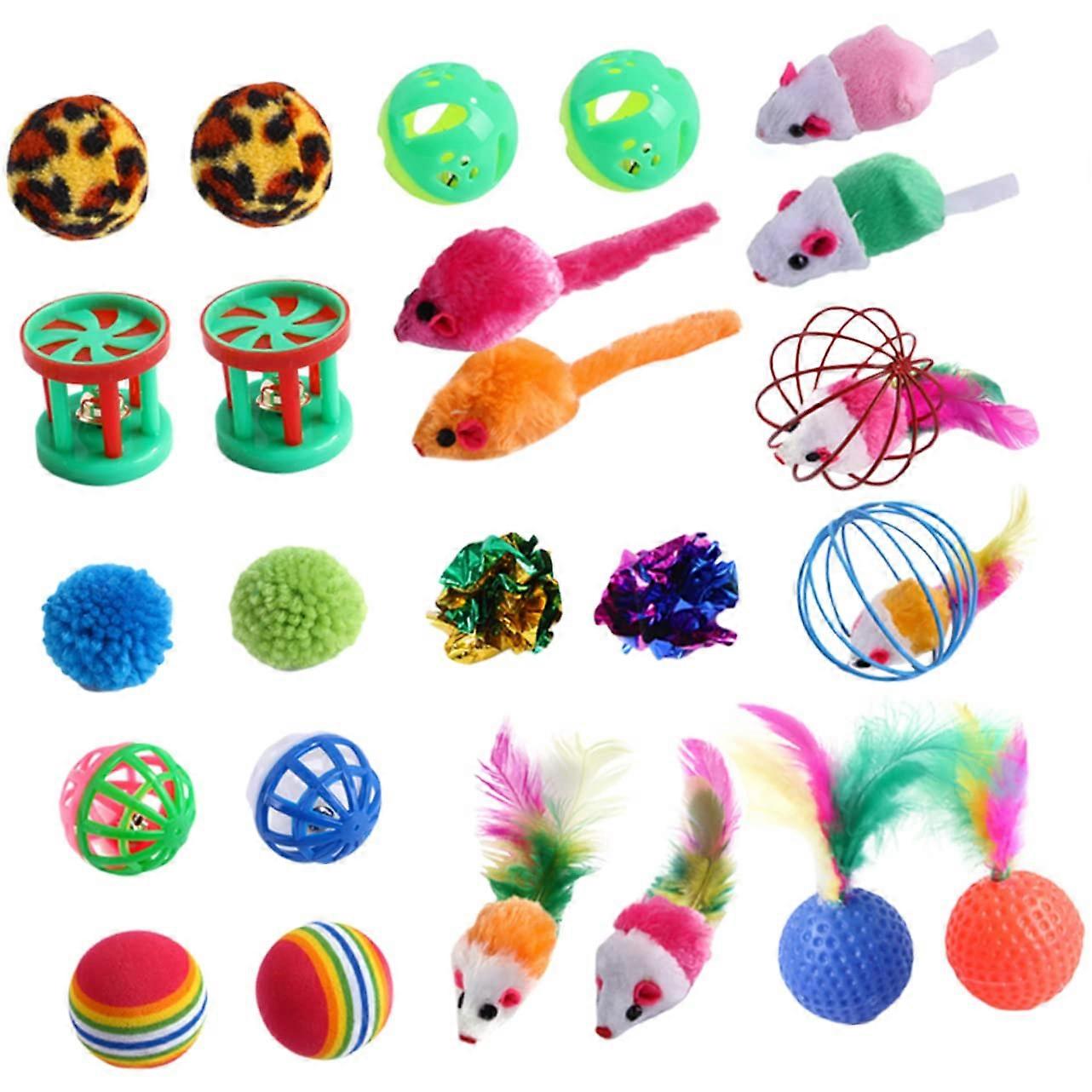 Interactive kitten toy, interactive cat toy, cat wand with cute cat toy ball for cats, plastic.