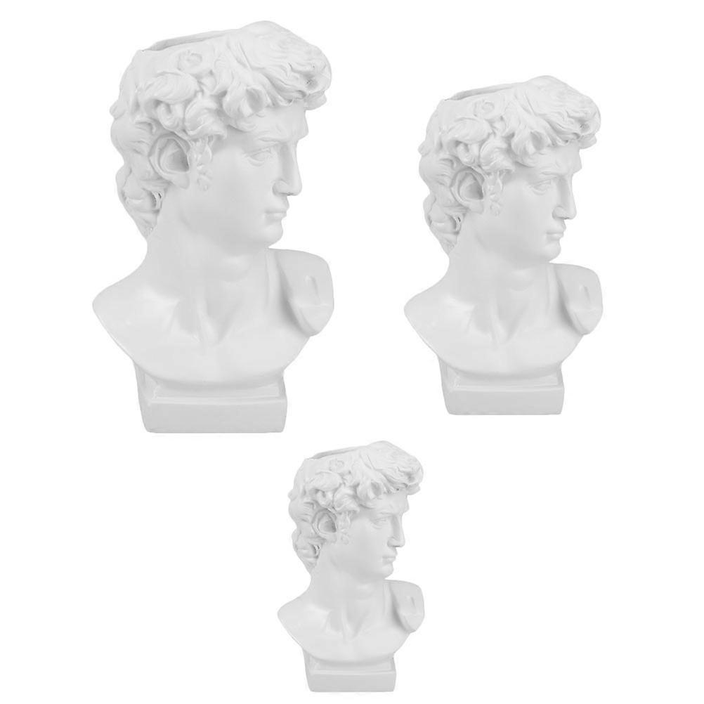 Here's a refined and professional product description based on your input:
**3 Piece Resin Flower Vase Set with Portrait Sculpture Design –