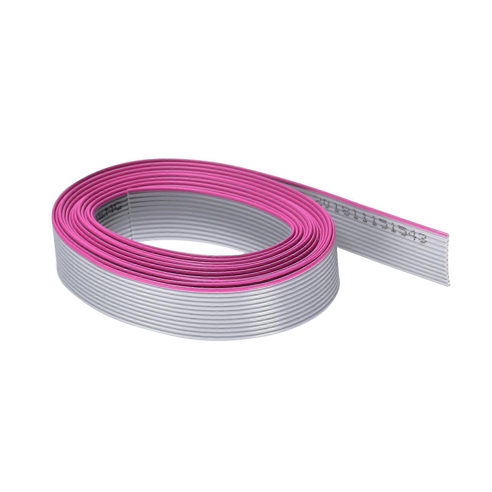 12 Pin Long 2 m 1.27 mm IDC Grey Wire Flat Ribbon Cable for JTAG/ISP Connection