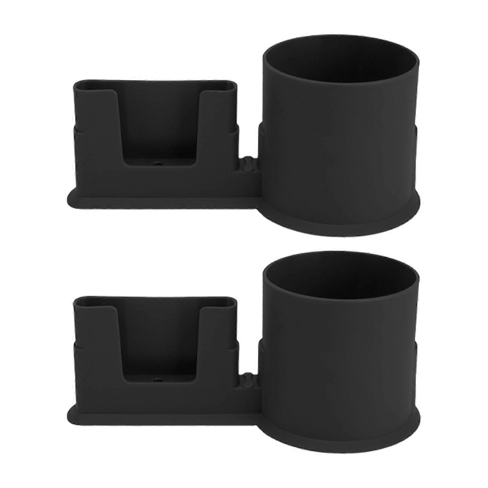 2Pack Stable Paddles Board Cup and Mobile Device Mount Outdoor Gears to Enhance Boating Experience Essential Kayak Gears with Phone Holder Black