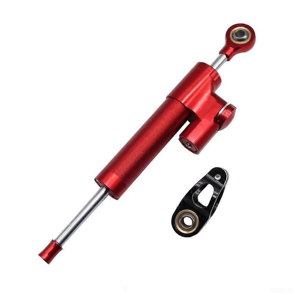 Steering damper for scooter, steering damper, aluminum alloy, motorcycle handlebar, stabilizer, improves cornering performance (red)