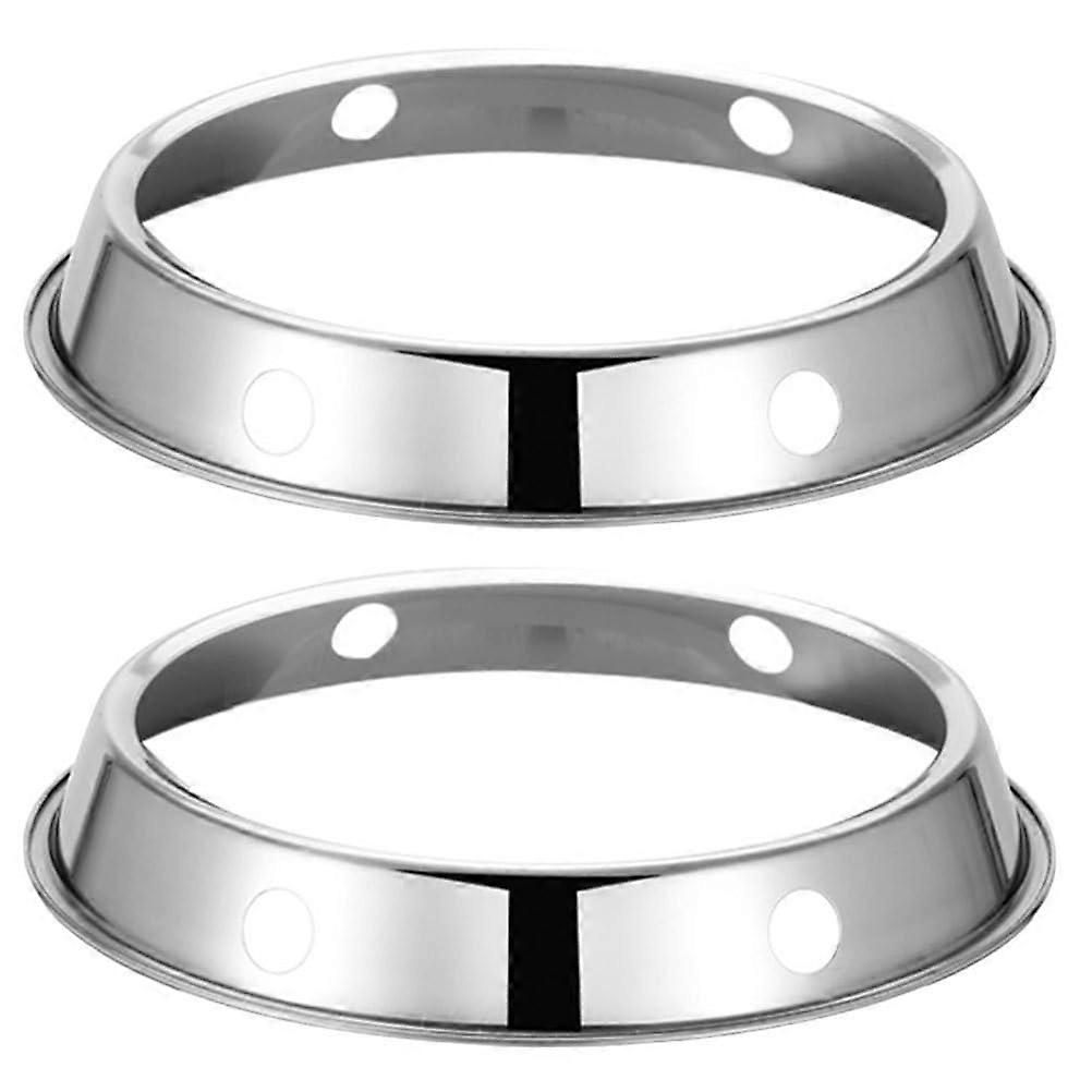 2pcs Gas Stove Wok Ring Stainless Steel Cookware Metal Rack Cast Iron Cookware Set