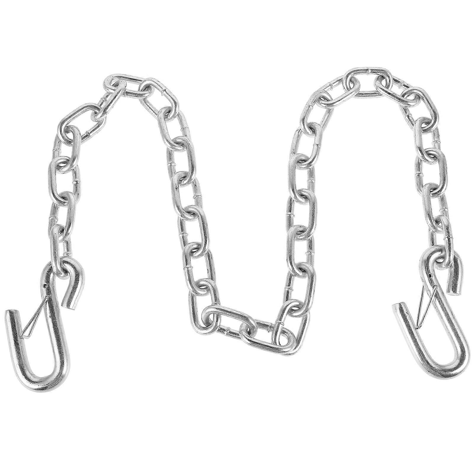 Trailer Safety Chains Link Towing Vehicle Heavy Load Transport Silver 1Pack