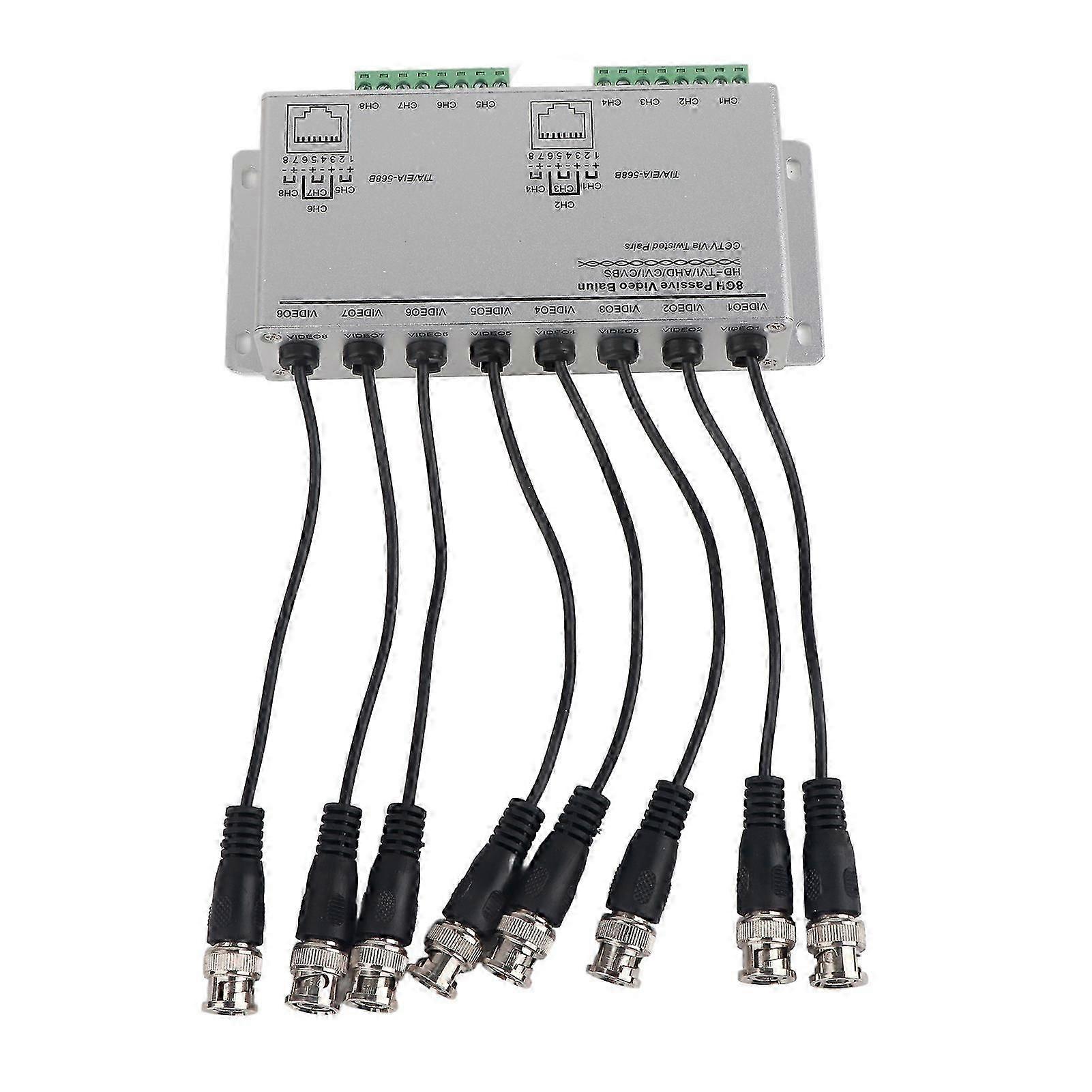 8ch Hd Bnc Male To Utp Cable Transceiver Adapter Cctv Passive Video Balun For Camera System_Lucky_B