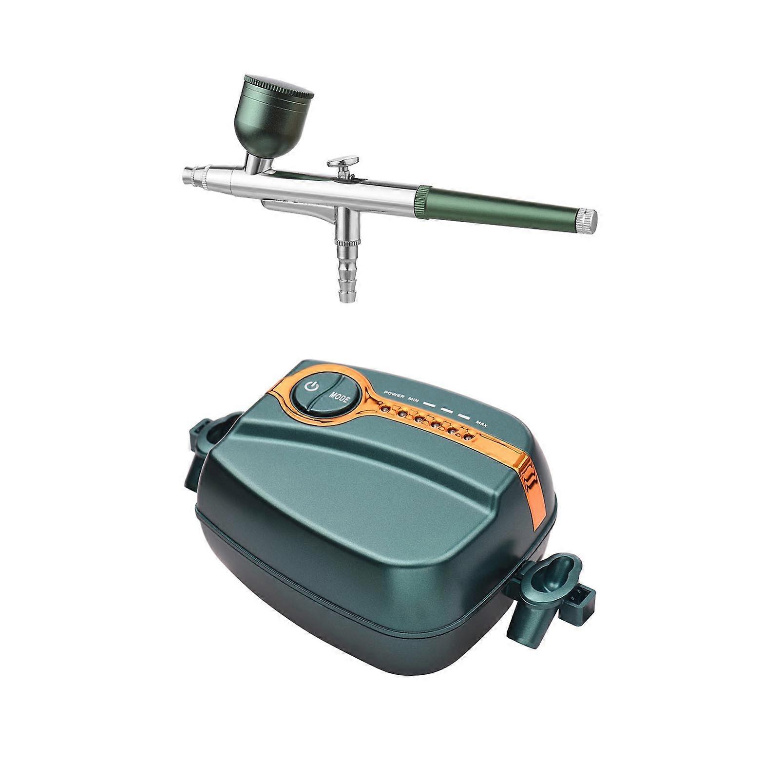Multi Functional Airbrush Kit with Compressor Handheld Air Brush Set Dual Action 5 Level Adjustable Pressure Maximum 25PSI with 3pcs Paint Cups for P