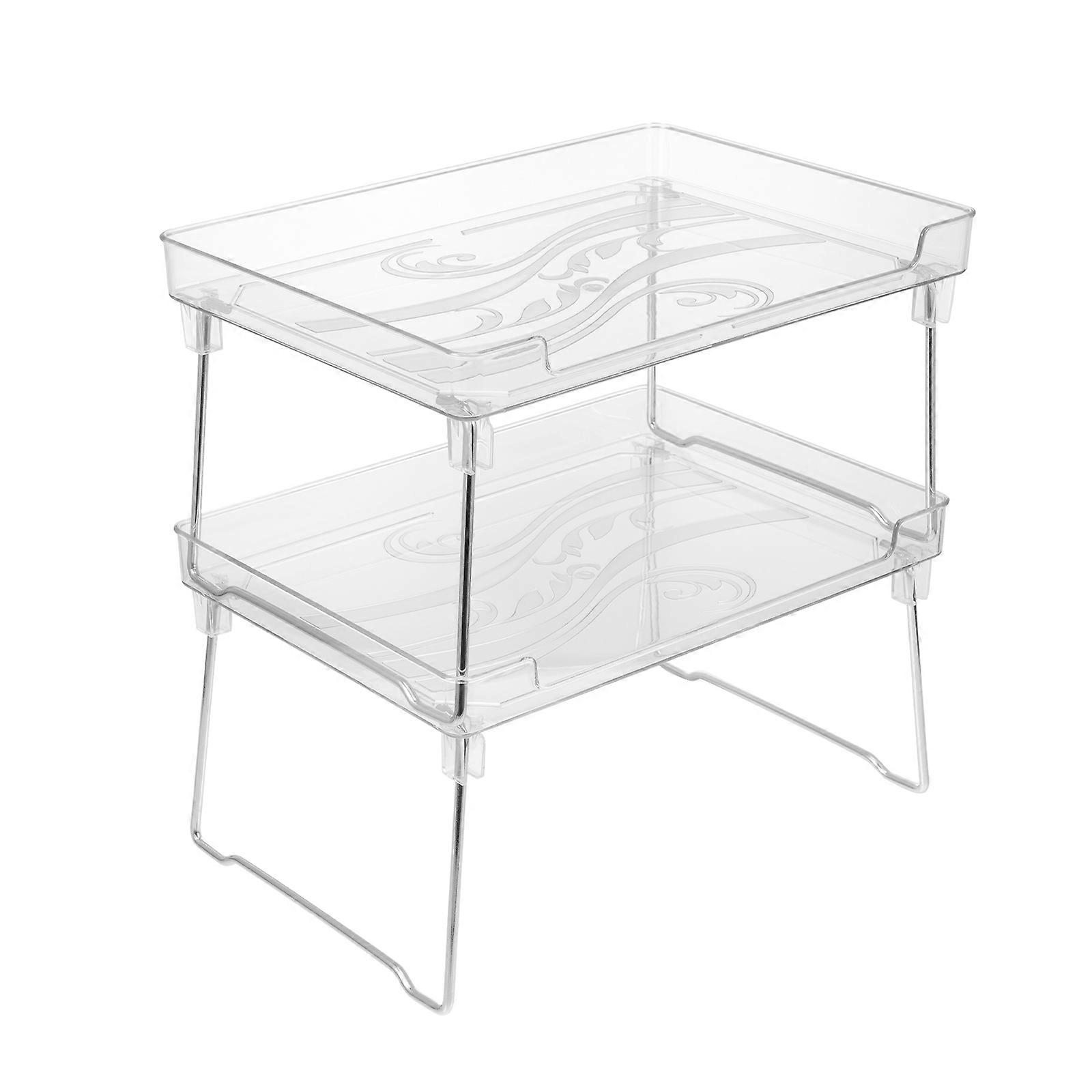 Stackable Multi Functional Countertop Shelf Kitchen Desktop Tidy Foldable 12.18X8.65X1.57inch 1Pc