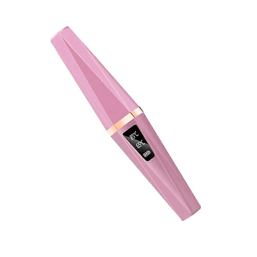USB Rechargeable Electric Eyelash Curler Portable Heated Tool with Temperature Control for Curls Pink