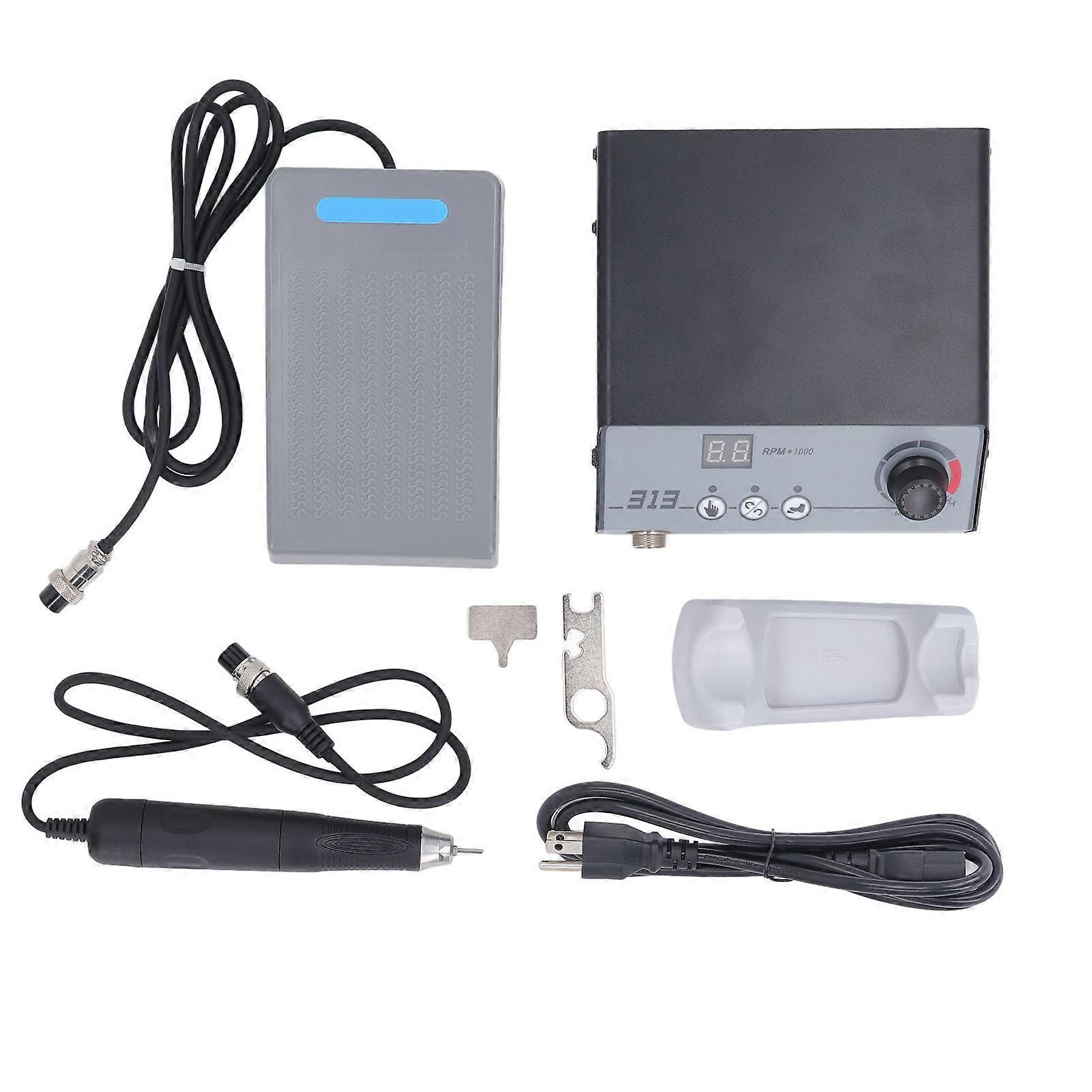 Brushless Micromotor Grinder 50000RPM Stepless Variable Speed Forward Reverse Electric Grinding Machine US Plug 110V