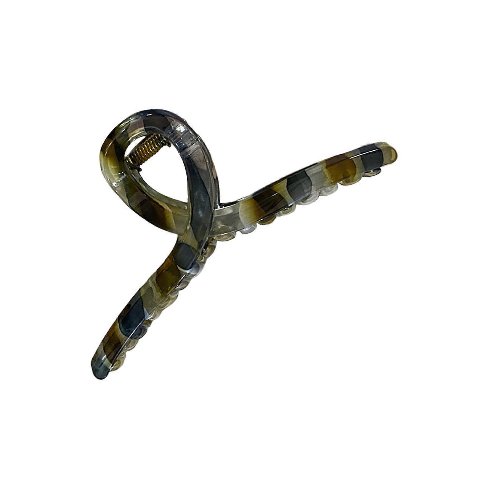 Delicate Hair Clamp With Color Blocking Design Oversized Secure Clip Modern Hairpin For Casual Outings Photo Props Multicolor