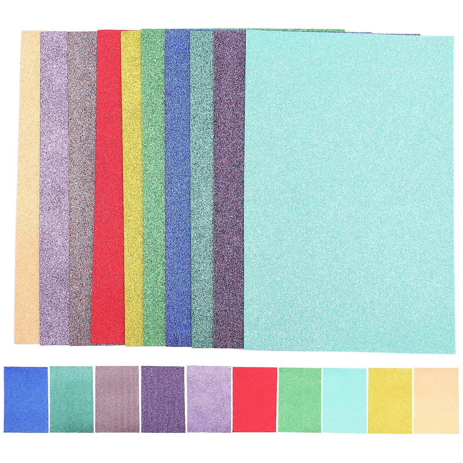Glitter Foam Sheets for Crafts 20 Sheets Non Adhesive Lightweight Durable DIY Paper Colors for Handmade Projects