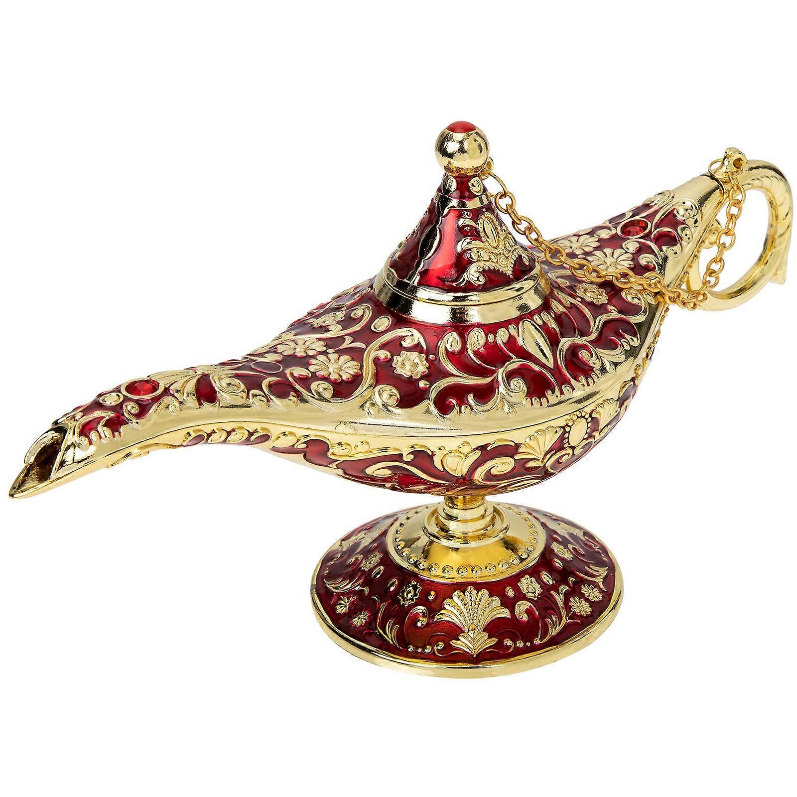 Censer Decoration with Zinc Alloy Material for Home and Table Beautiful Red Indian Style