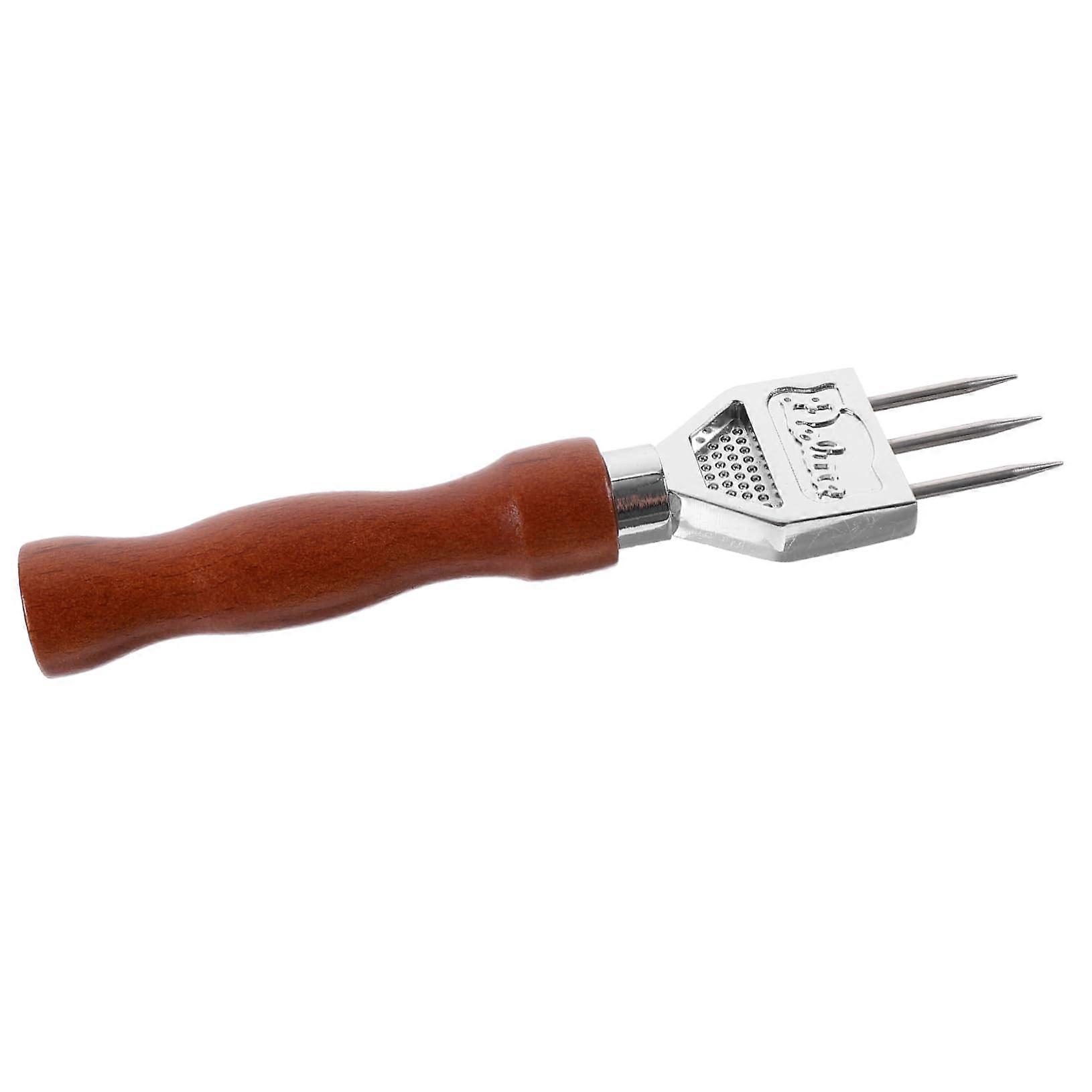 1 piece Japanese Trident ice crusher with ergonomic wooden handle for breaking ice cubes to chill drinks