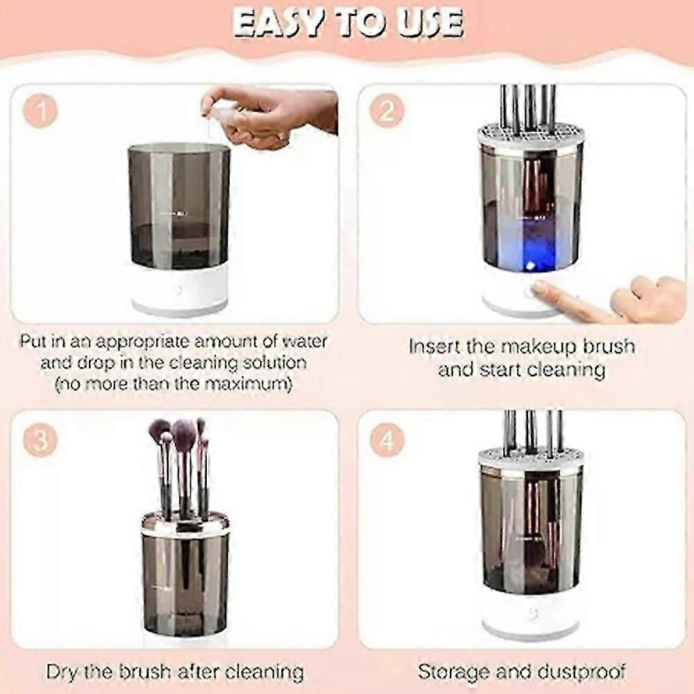 Elektrický čistič make-upových štětců Super-rychlý ruční stroj na čištění make-upu pro všechny štětce na make-up Deep Clean