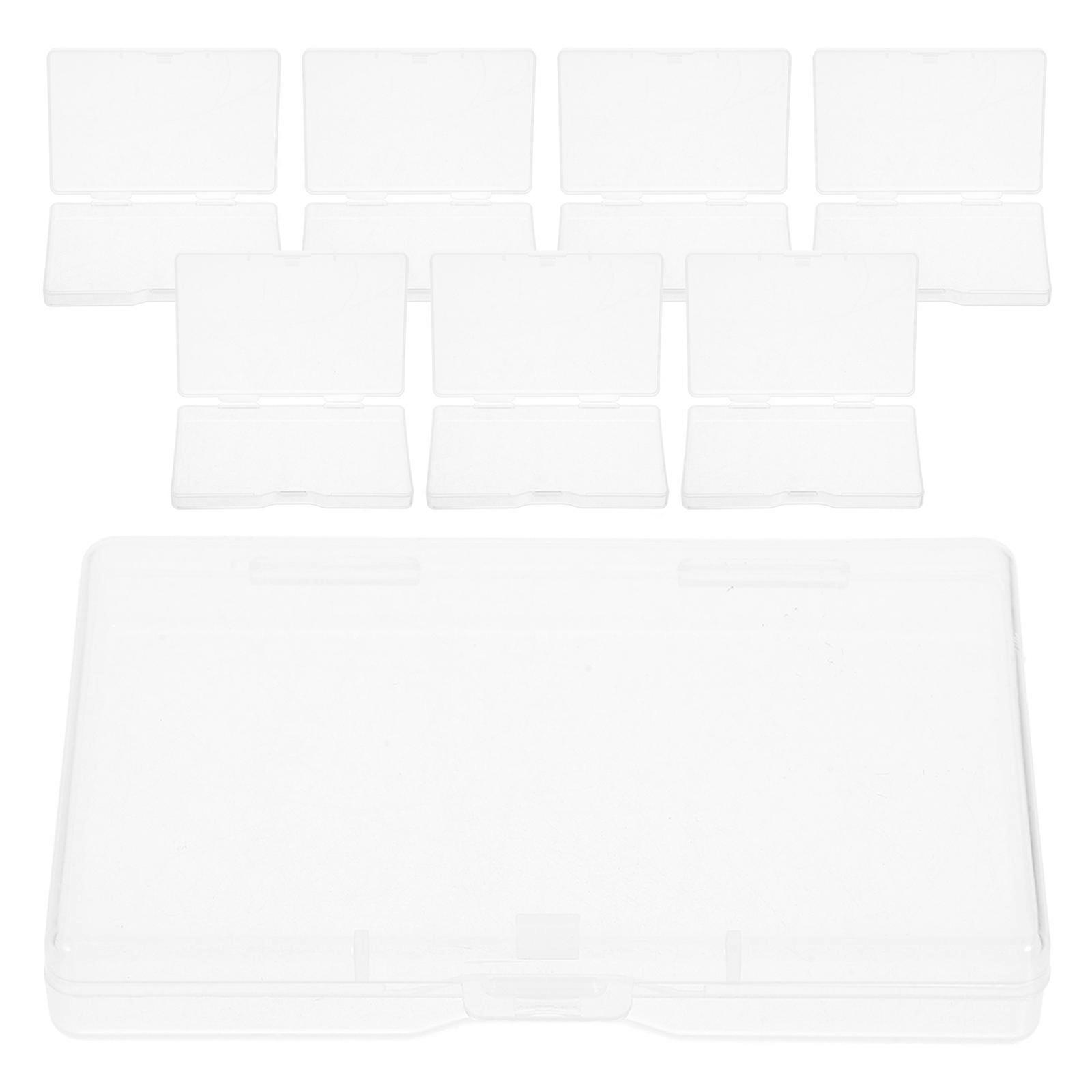 Blank Playing Card Case Flat Storage Box For Business Cards And Playing Cards Transparent 8Pack