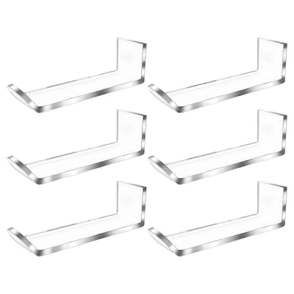 Hat Organizer Wall Mount Display Rack Simple And Chic Clear For Shops 6Pcs