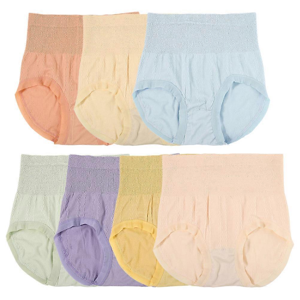 Women's High Waisted Stretchy Full Coverage Briefs with Seamless Design and Breathable Polyester Fabric Assorted Color Size XL