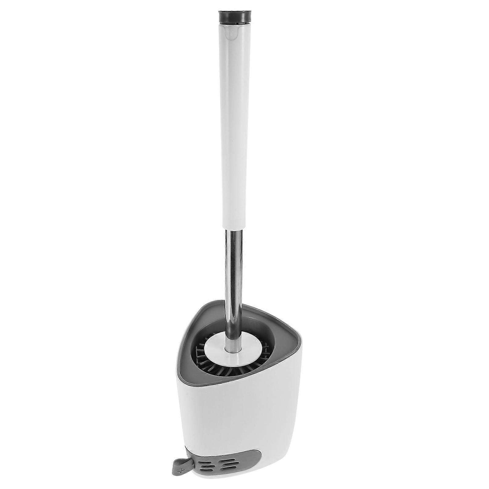 Wall Mounted Long Handle Toilet Cleaning Brush with Hook and Soft Bristles, Compact Design for Home and Commercial Use