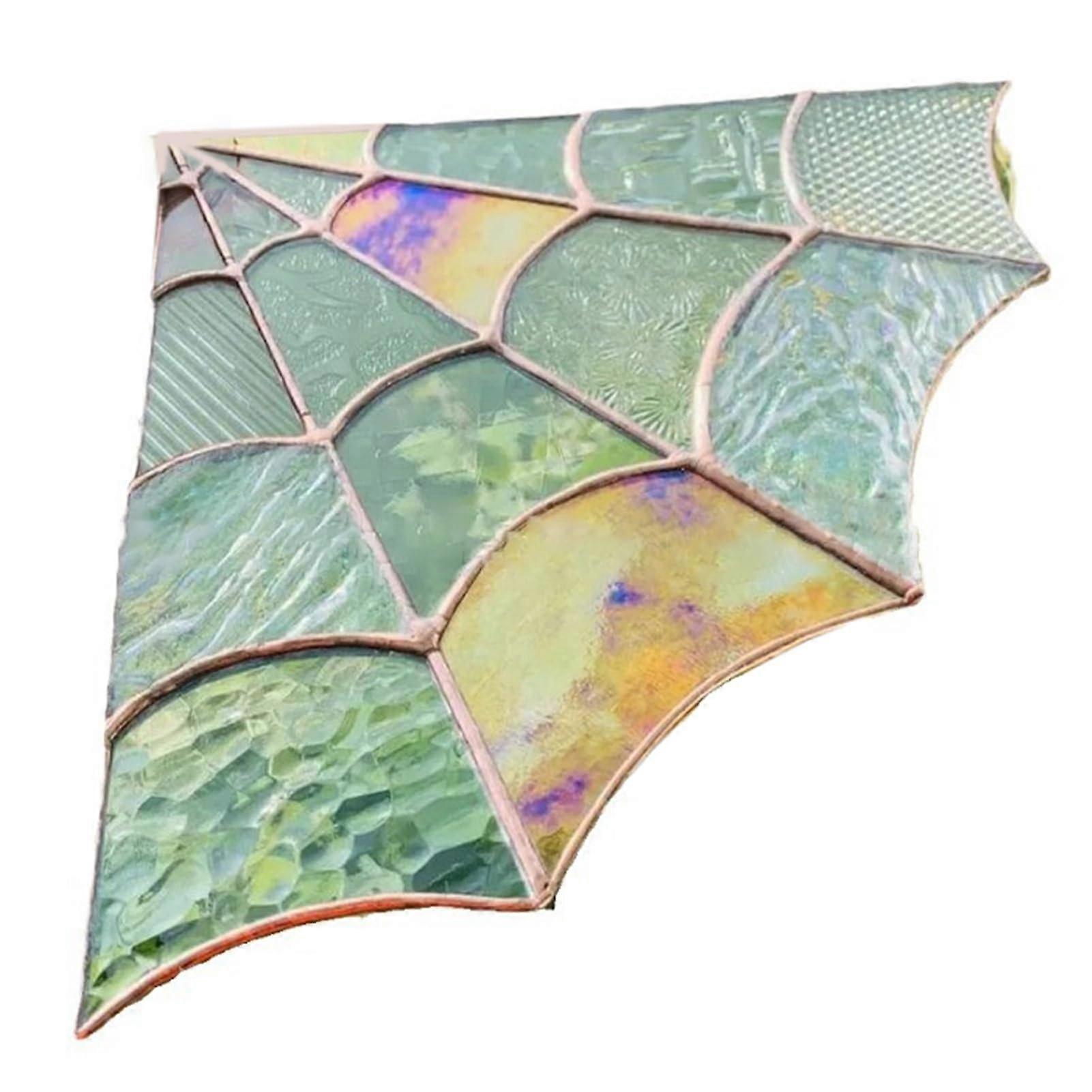 Spider web corner, spider web, stained glass window, corner decoration