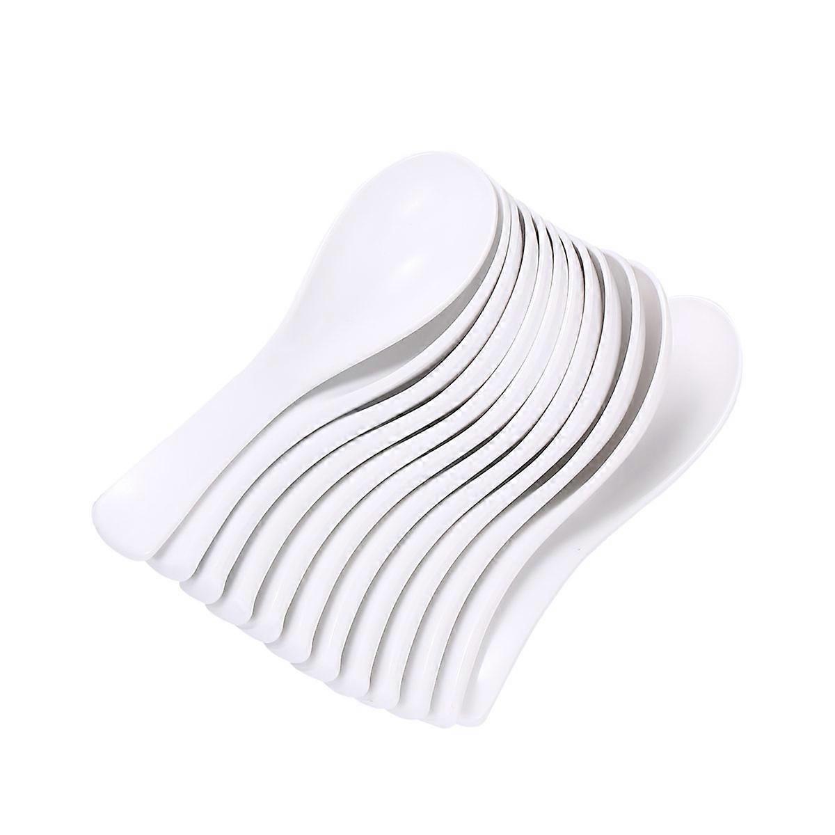 Soup Spoon for Restaurant Use White and 12 Pieces A5 Size