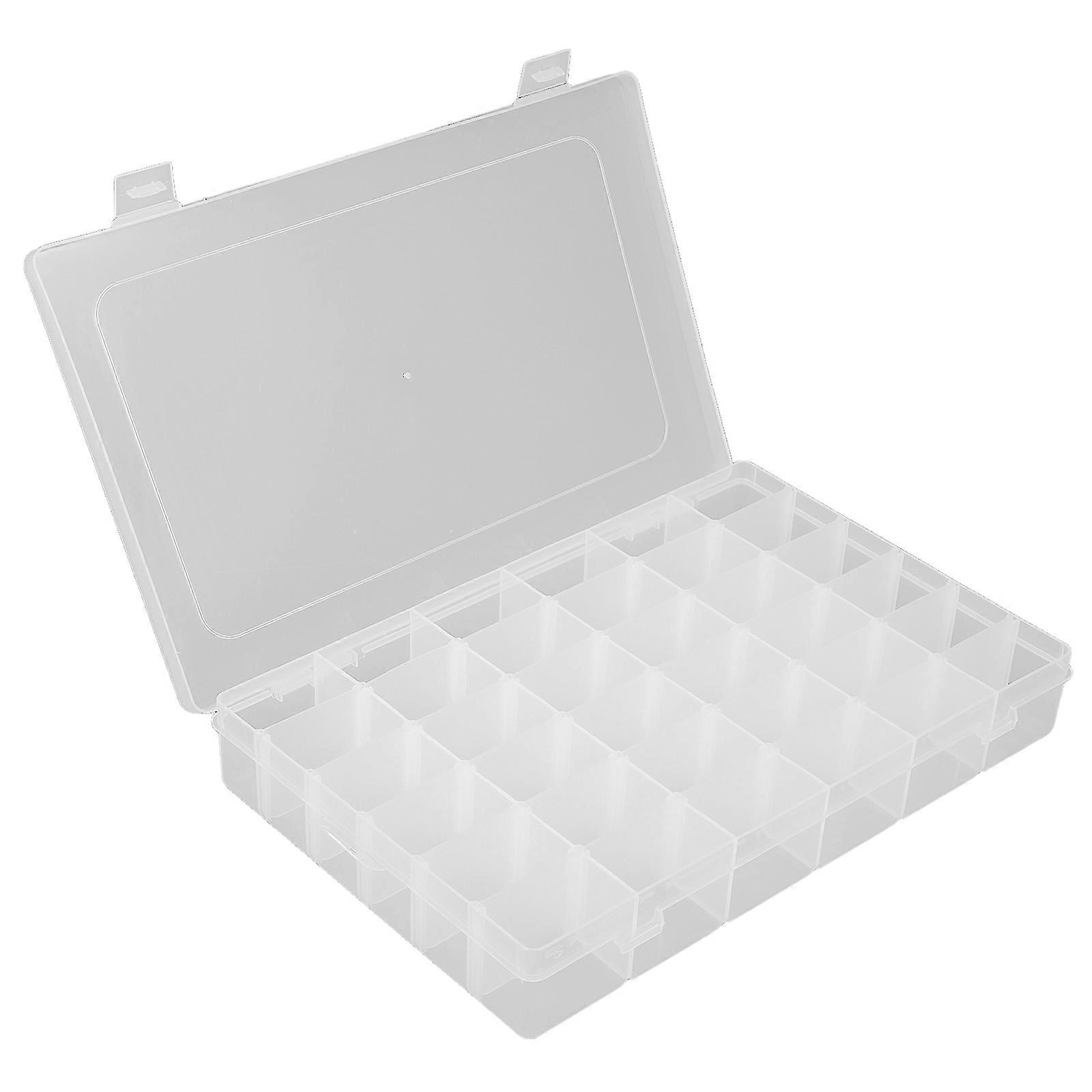 Compartment Storage Box Organizer Clear Containers For Small Items Organizer Home Organization 27.50X18.50X4.40CM Stackable 1Set