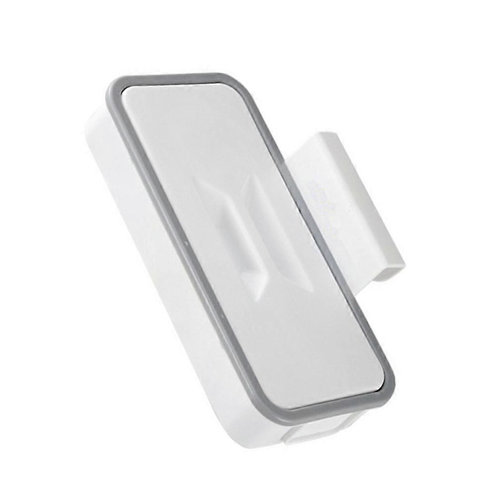 White ABS PP Garbage Bag Holder for Kitchens and Bathrooms with Door Back Hanging Design 6.5x4.3 Inches