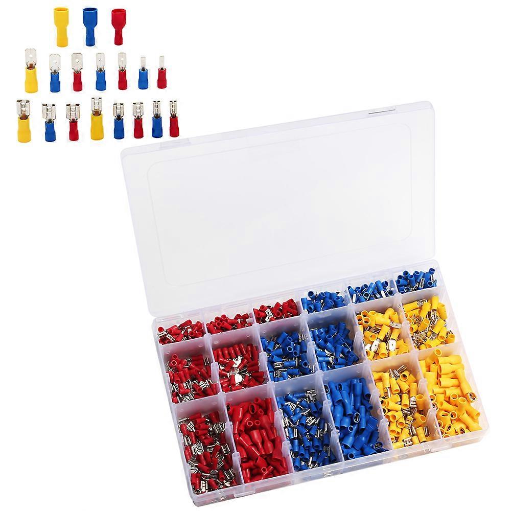 Electrical Connector Assortment Durable Assorted Color Crimp Terminal For Home Repair 900Pcs
