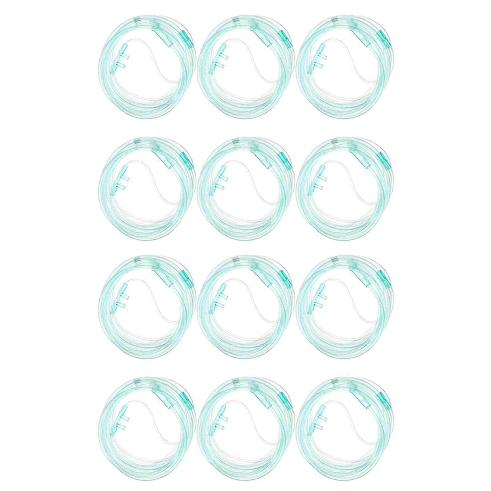 18Pcs Oxygen Cannulas 2 Meters Nasal Cannula Soft Nasal Oxygen Tubing O2 Cannula for Adults