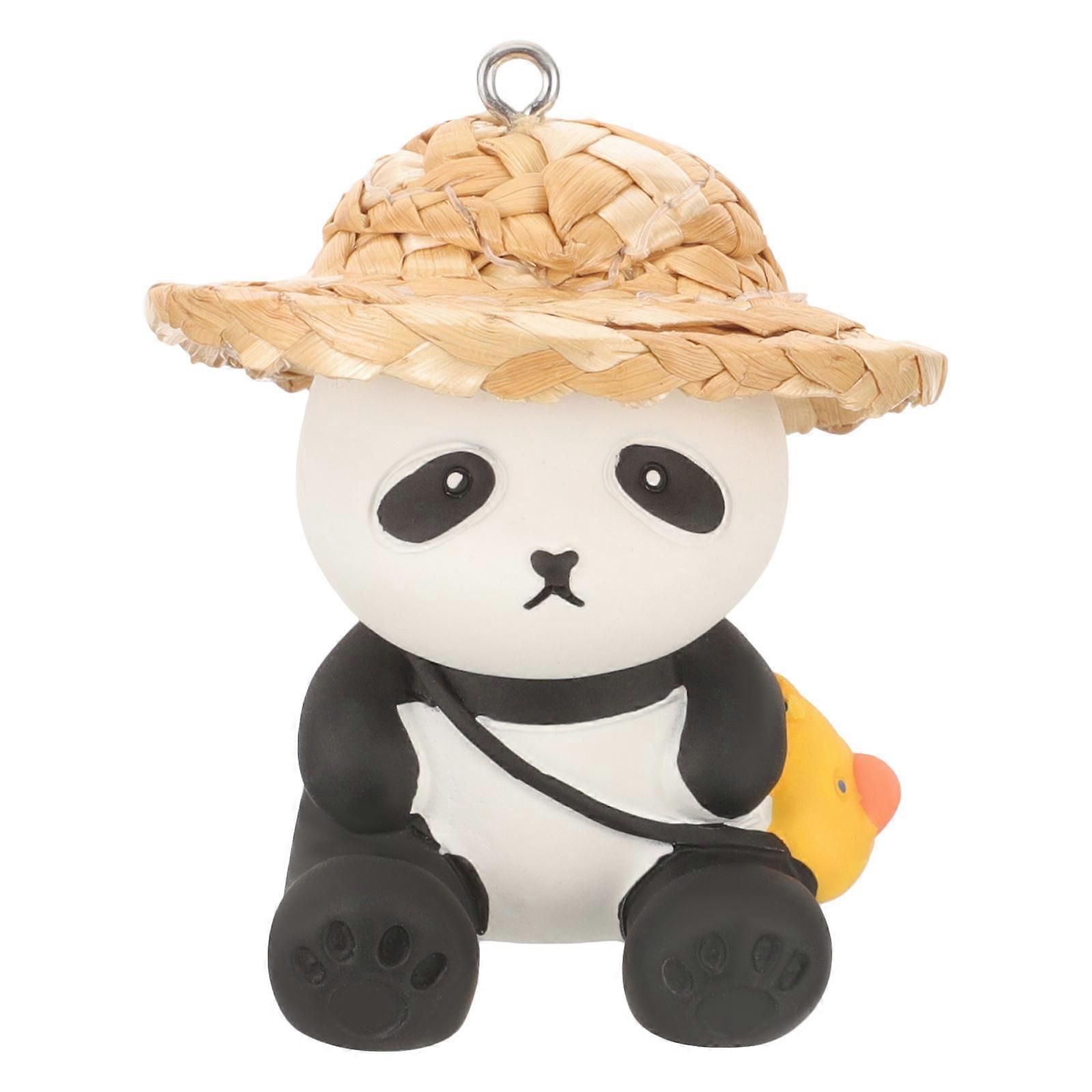 Lovely Panda Pendant Resin Keychain Charm for Decoration