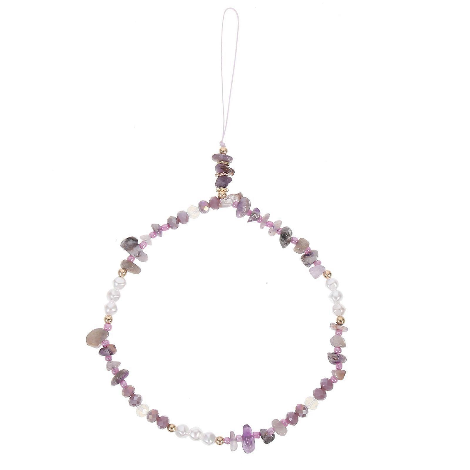 Anti-Lost Phone Chain Lanyard For Women Daily Use Purple 22.5x1.4Cm Decoration 1Pack