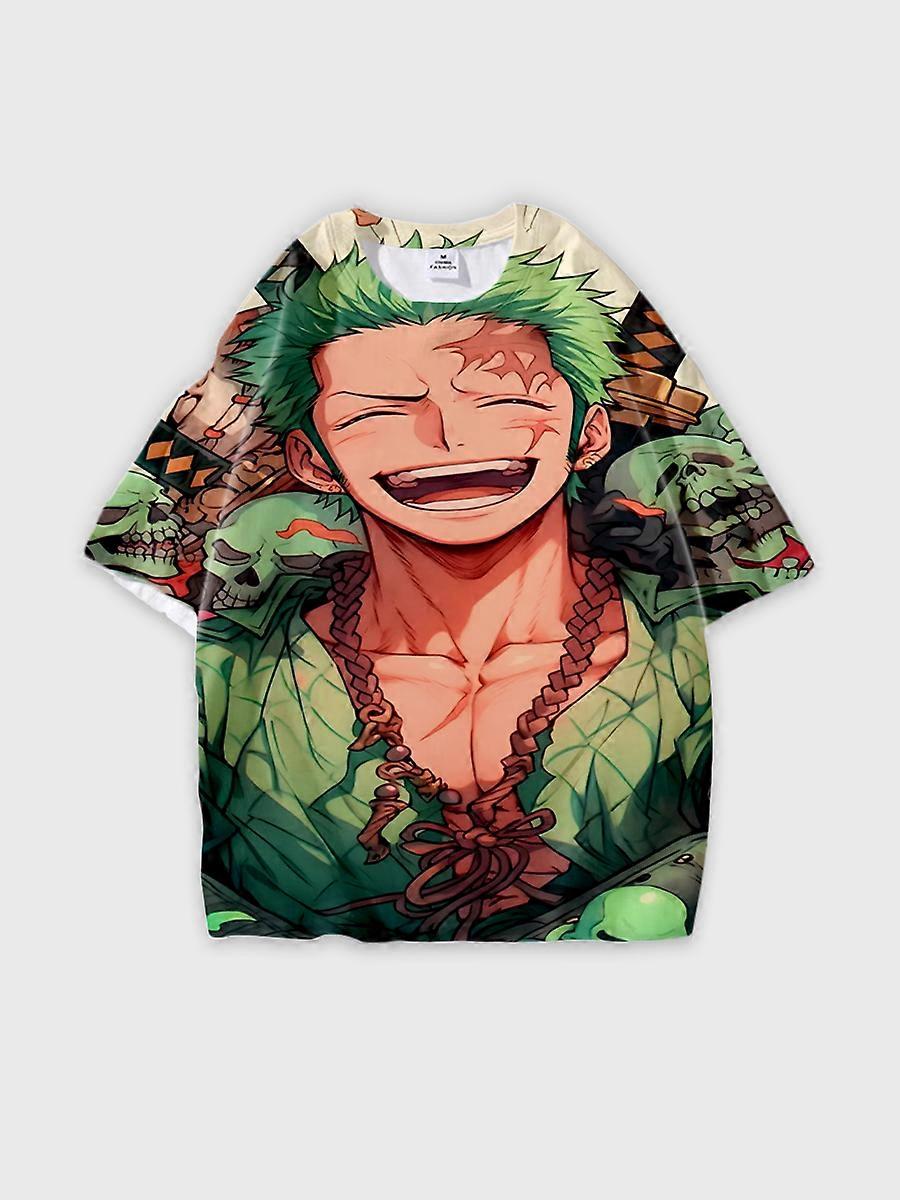 T-shirt round neck Role Pattern loose short sleeve P85