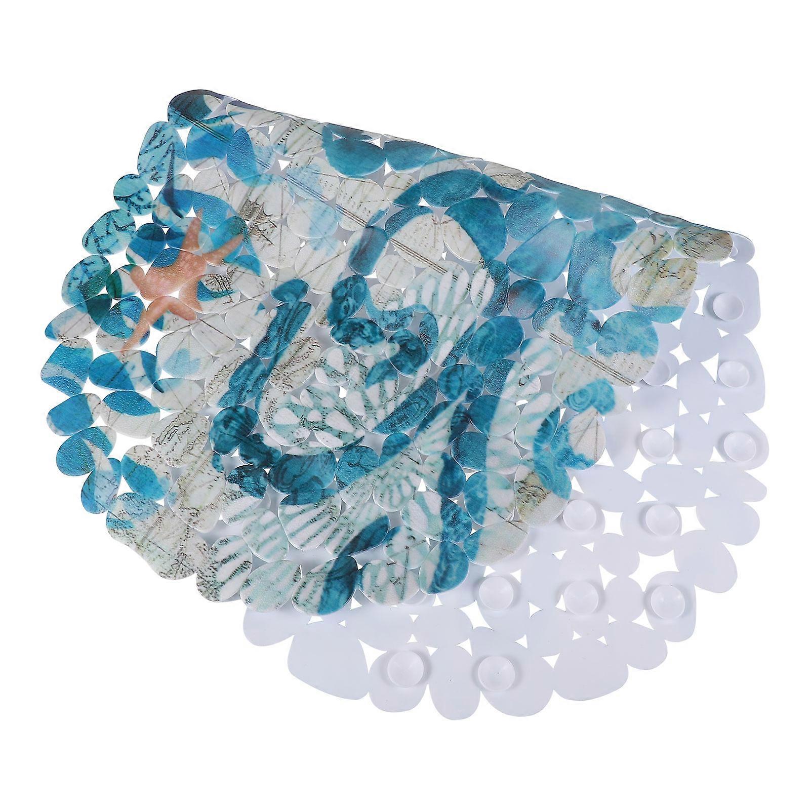 1Pc PVC Marine Animal Anti-Skid Bath Mat for Bathtub Use with Sucker Design 70x35cm Eco-Friendly Soft Touch