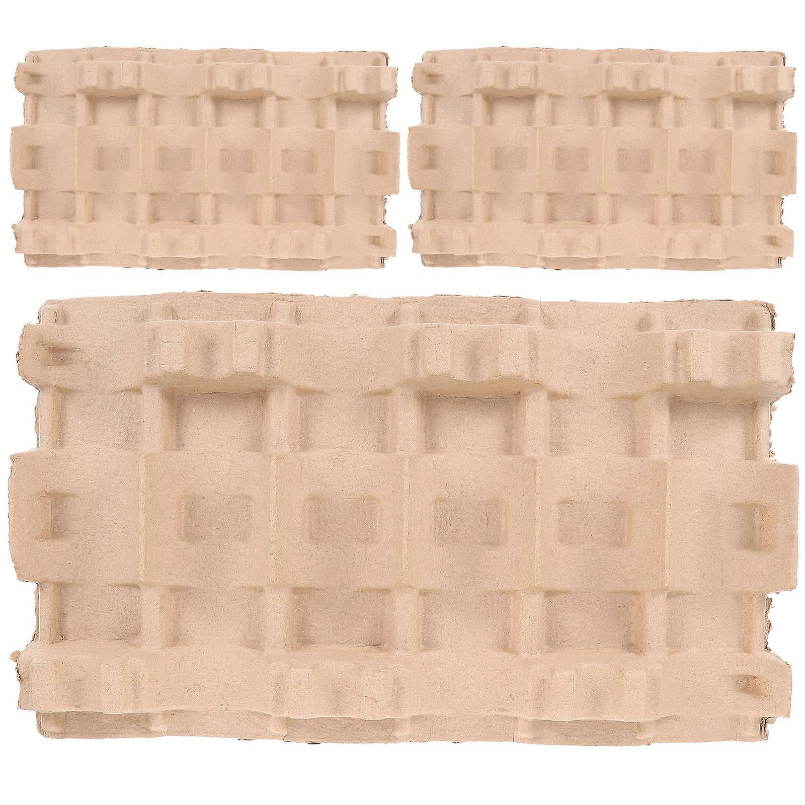 Display Reusable Stands Racks Paper Home Use Light Brown 51x30cm Shock Absorption 4Pcs